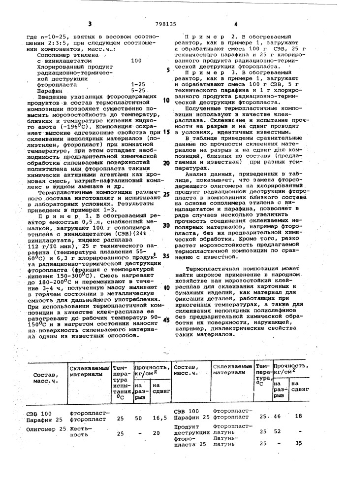 Термопластичная композиция (патент 798135)