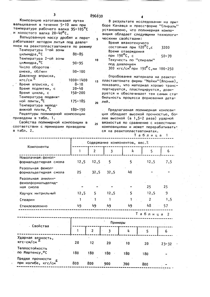 Полимерная композиция (патент 896030)