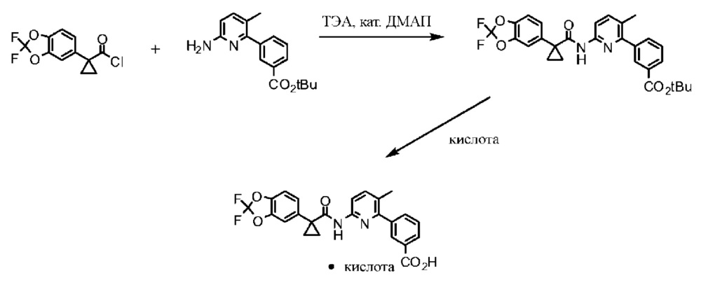 Препараты 3-(6-(1-(2, 2-дифторбензо[d][1, 3]диоксол-5-ил)циклопропанкарбоксамидо)-3-метилпиридин-2-ил)бензойной кислоты (патент 2644723)