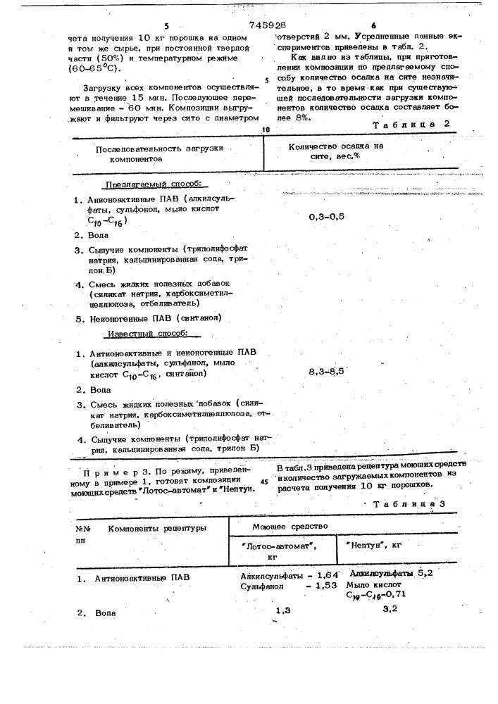 Способ получения моющего средства (патент 745928)