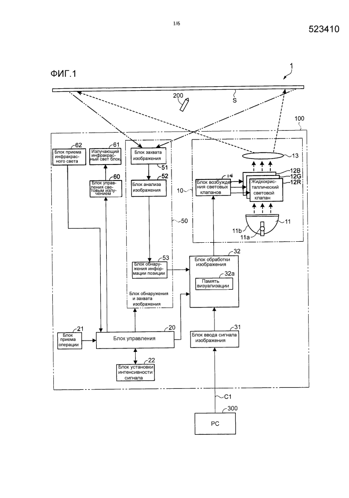 Интерактивная система, способ управления для интерактивной системы и проектор (патент 2617932)