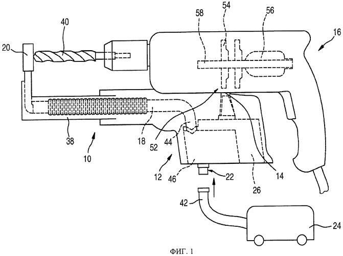 Навесное пылеотсасывающее устройство для ручной машины (патент 2456147)