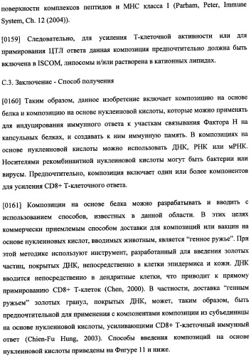 Иммуногенная композиция и способ разработки вакцины, основанной на участках связывания фактора н (патент 2364413)