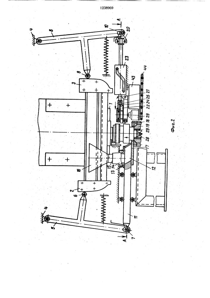 Установка для прессования,съема и загрузки изделий на конвейер (патент 1238969)