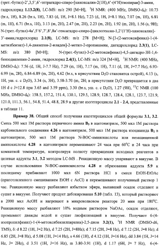 Азагетероциклы, комбинаторная библиотека, фокусированная библиотека, фармацевтическая композиция и способ получения (варианты) (патент 2318818)