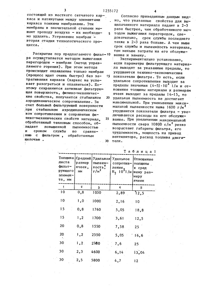 Воздушный фильтр (патент 1255172)