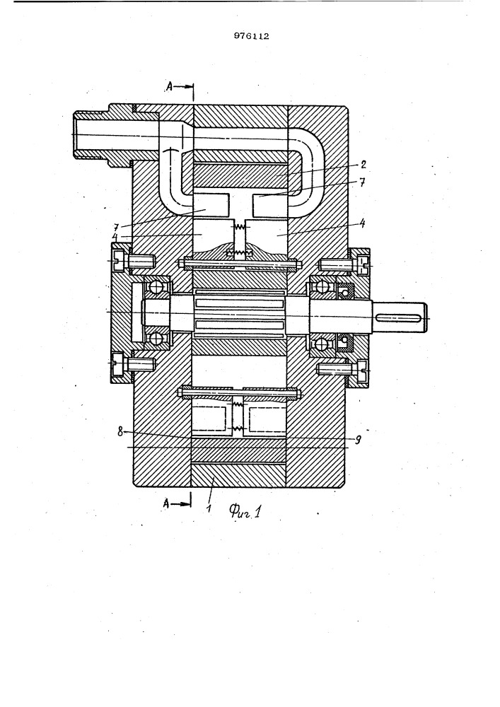 Объемная роторная машина (патент 976112)
