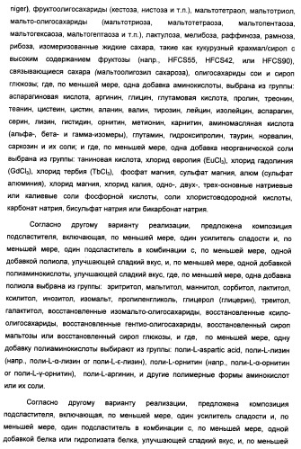 Усилители сладкого вкуса, композиции подсластителя с усиленным сладким вкусом, способы их приготовления и применение (патент 2470527)