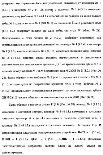 Поршневой двигатель внутреннего сгорания с двойным храповым валом и челночно-рычажным механизмом возврата поршней в исходное положение (пдвсдхвчрм) (патент 2372502)