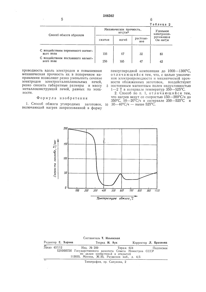 Способ обжига углеродных заготовок (патент 546562)