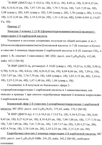 Производные n-формилгидроксиламина в качестве ингибиторов пептидилдеформилазы (pdf) (патент 2325386)