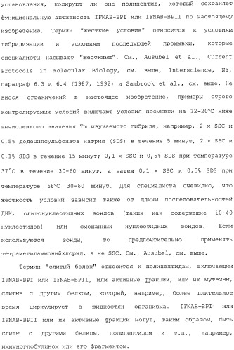 Белок ifnab-bpi, его предшественник, молекула днк, экспрессирующий вектор, способ продуцирования, фармацевтическая композиция для ингибирования активности ifn-  или ifn-  (патент 2336279)