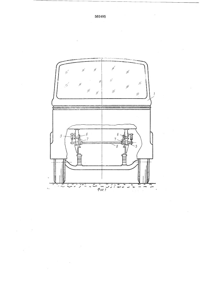 Подвеска кабины транспортного средства (патент 503495)