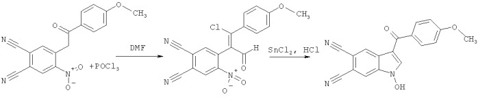 Способ получения 1-гидрокси-3-r-индол-5,6-дикарбонитрилов (патент 2534988)