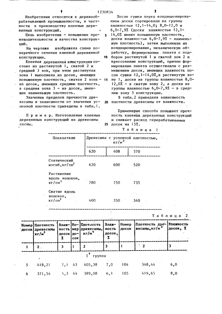 Способ изготовления клееных деревянных конструкций (патент 1230834)
