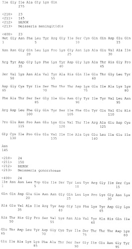 Гибридная и тандемная экспрессия белков нейссерий (патент 2475495)