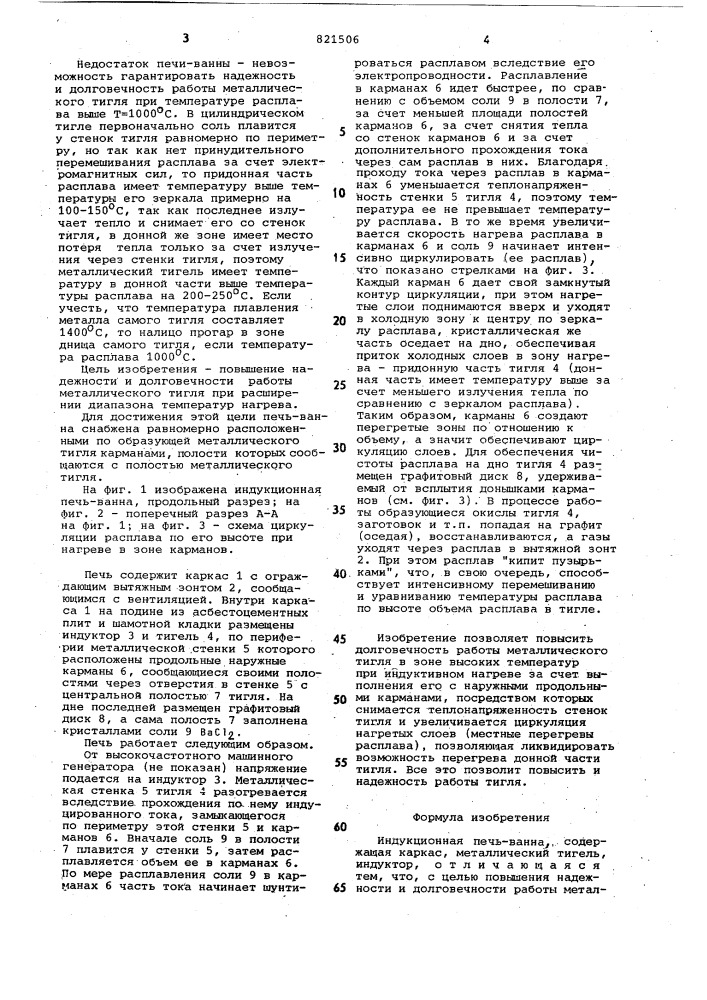 Индукционная печь-ванна (патент 821506)