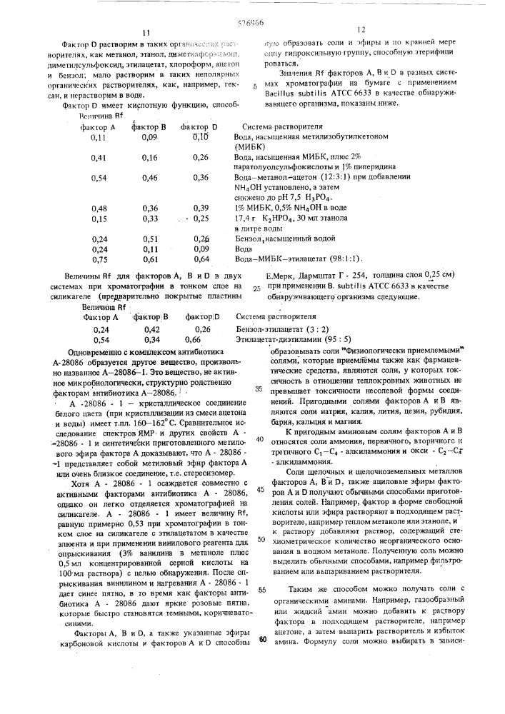 Способ получения антибиотического комплекса а-28086 (патент 576966)