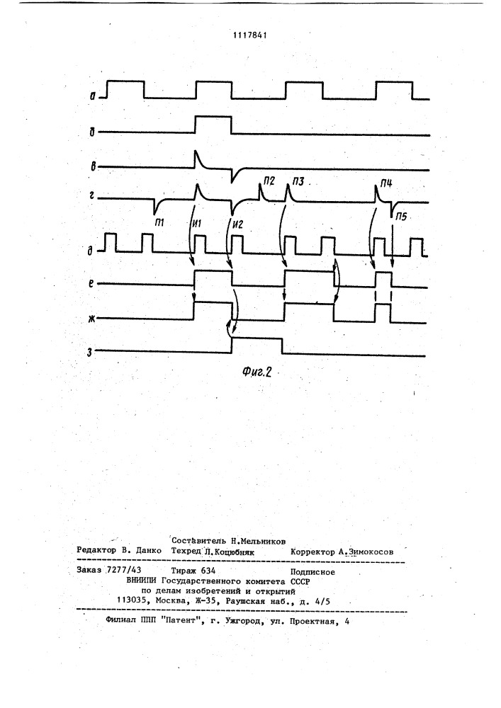Устройство защиты от импульсных помех при синхронном приеме импульсных сигналов (патент 1117841)