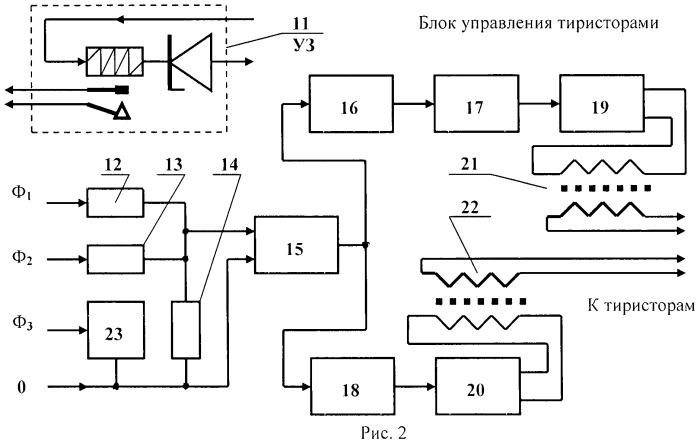 Трехфазный емкостной преобразователь для электропитания активной нагрузки (патент 2515310)