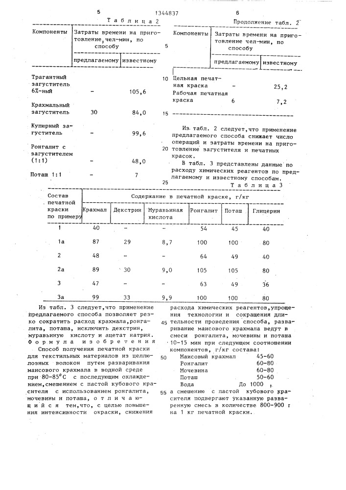 Способ получения печатной краски для текстильных материалов из целлюлозных волокон (патент 1344837)