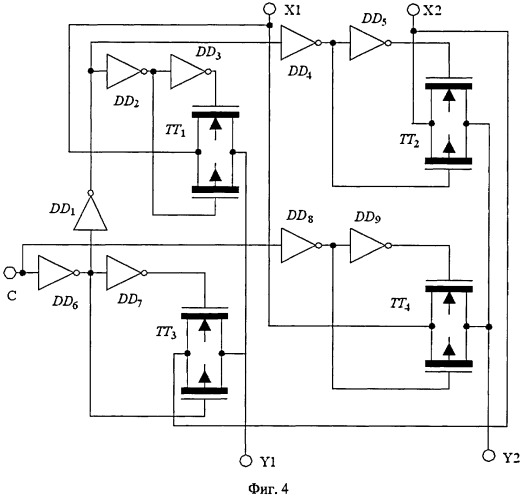 Односторонняя коммутационная матрица (патент 2424560)