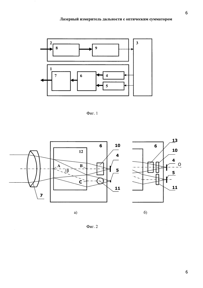 Лазерный измеритель дальности с оптическим сумматором (патент 2629684)