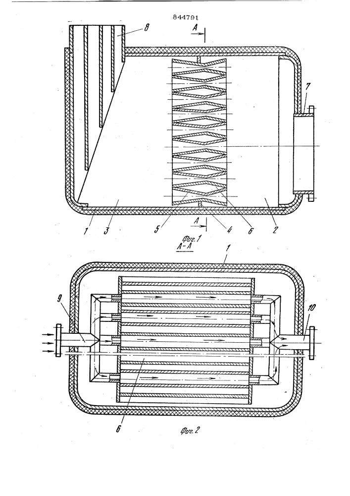 Глушитель шума выхлопа двигателявнутреннего сгорания (патент 844791)