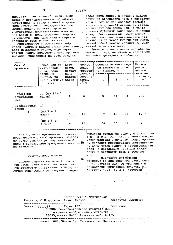 Способ отделки вискозной текстильнойнити (патент 823476)