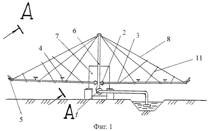 Фронтальный дождевальный агрегат (патент 2275017)