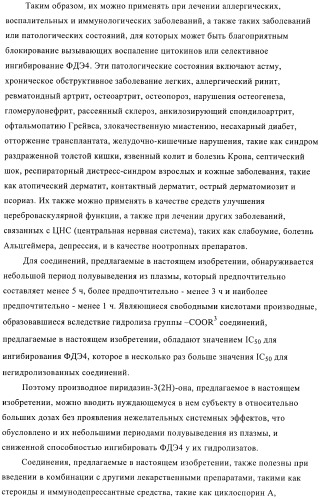 Производные пиридазин-3(2н)-она и их применение в качестве ингибиторов фдэ4 (патент 2386620)