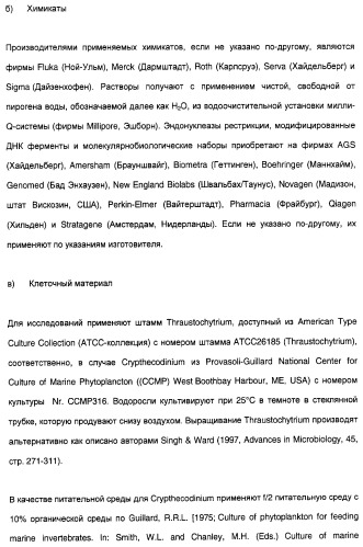 Новый ген элонгазы и способ получения полиненасыщенных кислот жирного ряда (патент 2311457)