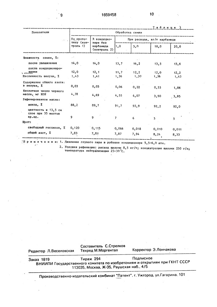 Способ переработки хлопковых семян (патент 1659458)