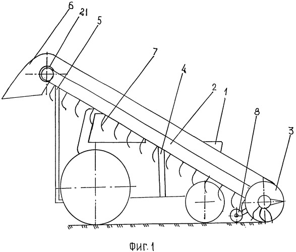 Фронтальный подборщик-погрузчик плодов бахчевых культур (патент 2420055)