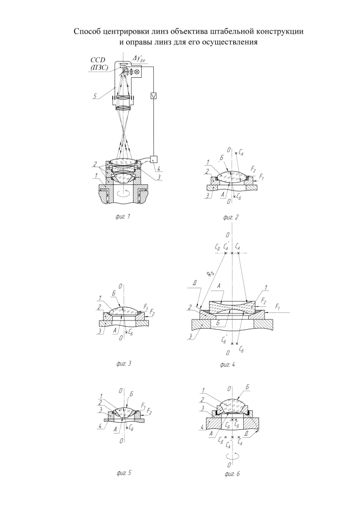 Способ центрировки линз объектива штабельной конструкции и оправы линз для его осуществления (патент 2602419)
