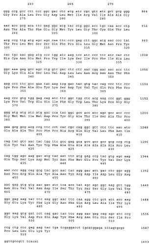 Последовательность днк и рекомбинантное получение основных аллергенов группы 4 из злаковых (патент 2373283)
