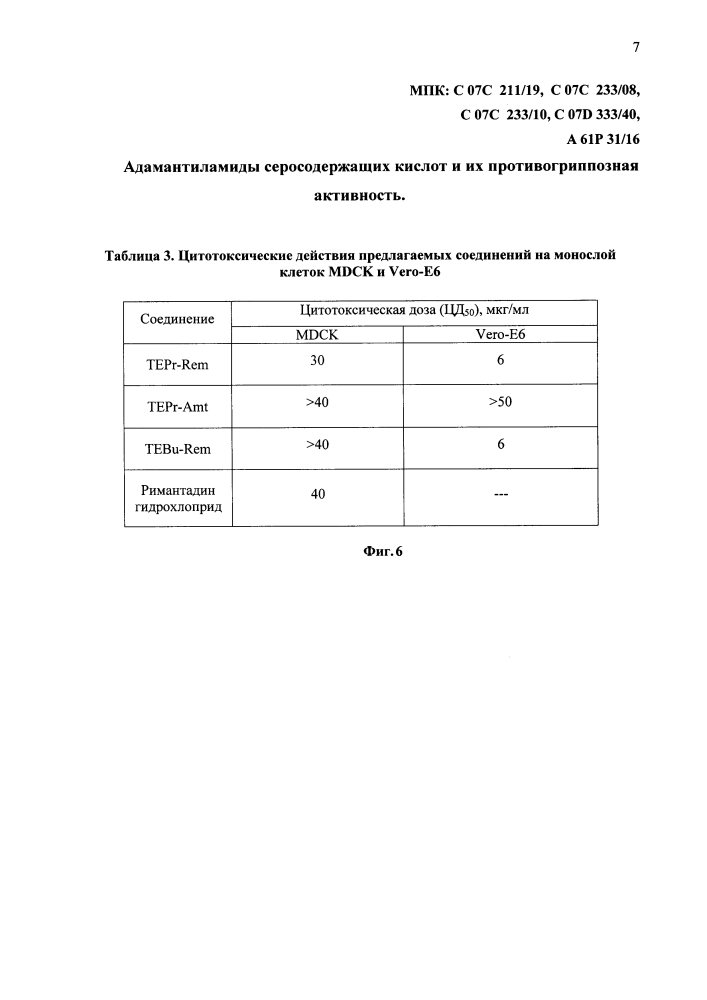 Адамантиламиды серосодержащих кислот и их противогриппозная активность (патент 2617850)