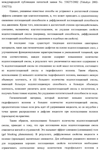 Водопоглощающая композиция на основе смол, способ ее изготовления (варианты), поглотитель и поглощающее изделие на ее основе (патент 2333229)