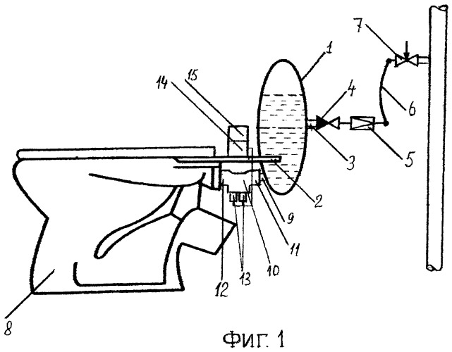 Устройство автоматического смыва для унитаза (патент 2461684)