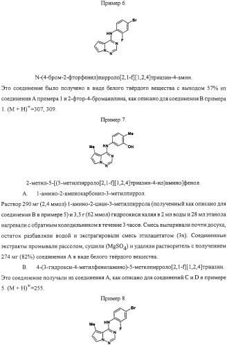 Пирролтриазиновые ингибиторы киназ (патент 2331640)