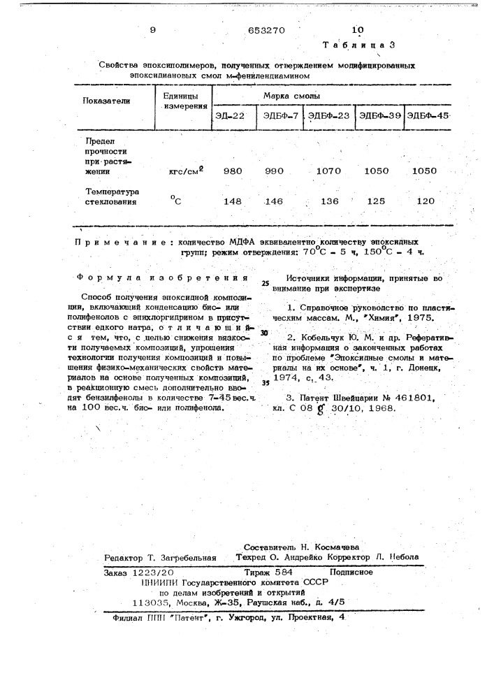 Способ получения эпоксидной композиции (патент 653270)