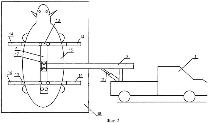 Подъемное устройство безопасной погрузки животных в транспортные средства и разгрузки с них (патент 2499696)