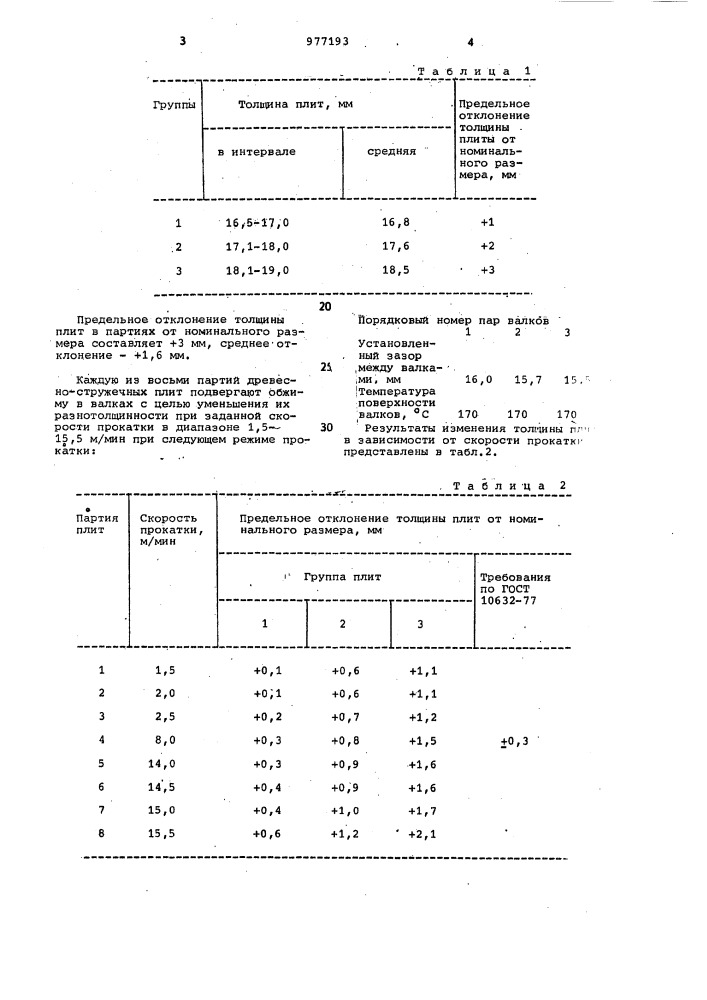 Способ изготовления древесностружечных плит (патент 977193)