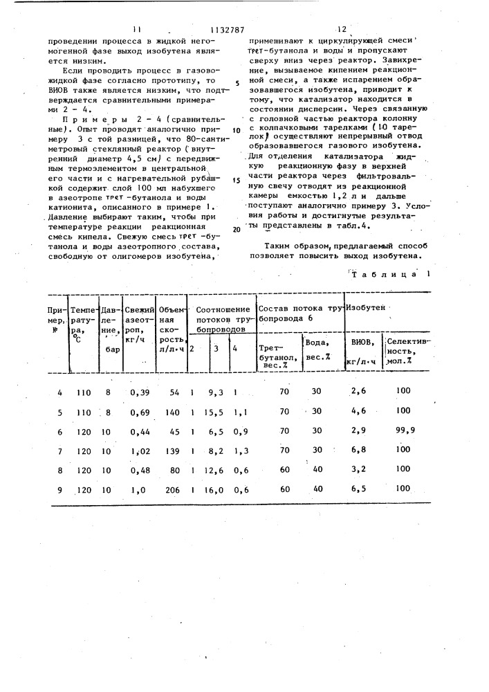 Способ получения изобутена (патент 1132787)