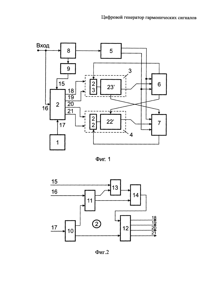 Цифровой генератор гармонических сигналов (патент 2616877)
