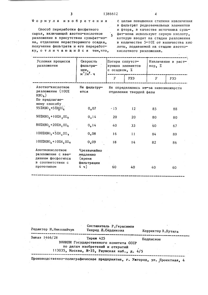 Способ переработки фосфатного сырья (патент 1386612)