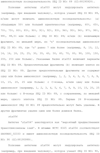 Композиции для иммунизации против staphylococcus aureus (патент 2508126)