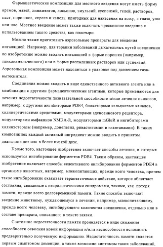 Применение производных анилина в качестве ингибиторов фосфодиэстеразы 4 (патент 2321583)