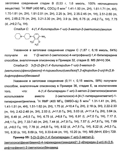 Имидазопиридиновые ингибиторы киназ (патент 2469036)