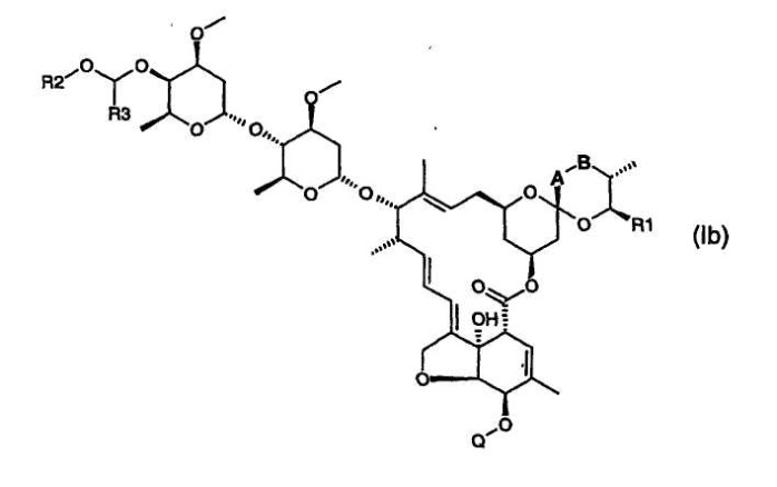 Производные авермектина в1 и моносахарида авермектина в1, имеющие алкоксиметильный заместитель в положении 4&quot;- или 4&#39;- (патент 2330857)